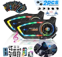 Comprar Intercomunicadores Casco Audífonos Bluetooth Para Moto 2pcs Gearelec X2 Plus