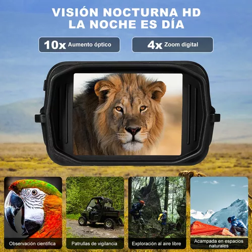 Gafas de visión nocturna, 4.29 pulgadas, pantalla LCD, binoculares de  visión nocturna con tarjeta de memoria de 32 GB, prismáticos infrarrojos