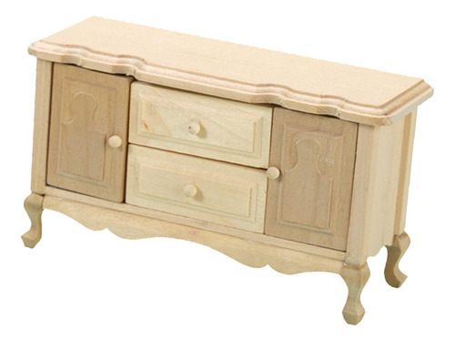 Gabinete De Casa De Muñecas De Madera Escala 1:12 Para