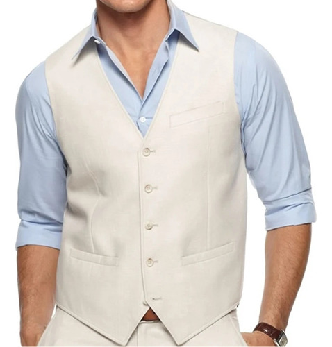 Traje Para Hombre, Con Cuello En V, Para Boda, Novio, Trabaj