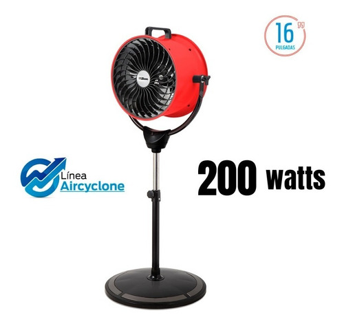 Imagen 2 de 7 de Ventilador De Pie Turbo Tambor Liliana Vphd16r 200 Watts Ind