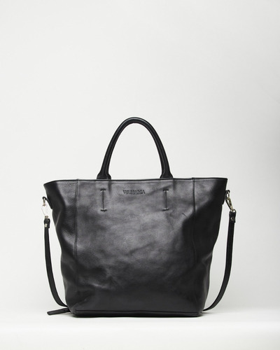 Bolso De Cuero Tote Big Noir Wanama Oficial