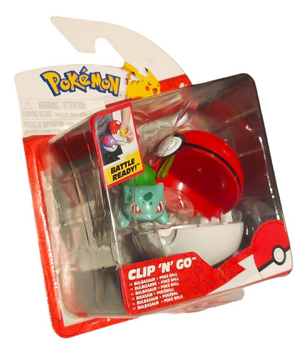 Pokemon Clip N Go Bulbasaur Con Poke Ball 5cm Jazwares