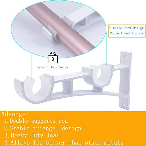 Juego De 4 Soportes Dobles Para Cortinero, Accesorios De Ven