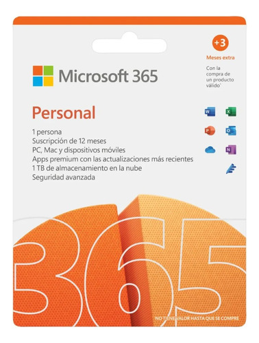 Microsoft 365 Licencia Personal Por 12 Meses