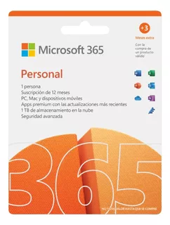 Microsoft 365 Licencia Personal Por 12 Meses