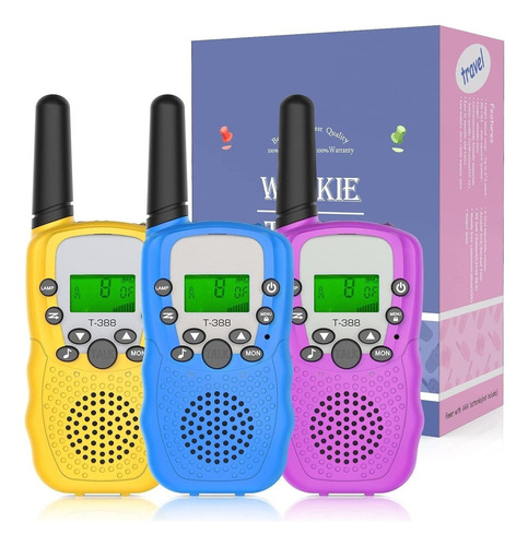 Walkie Talkie Niños 8 Canales Pantalla Lcd Distancia 3km