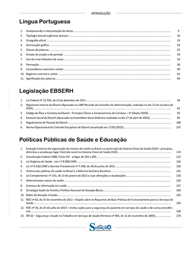 Apostila Ebserh Técnico Em Enfermagem, De Professores Especializados., Vol. 1. Editorial Editora Solução, Capa Mole, Edição Oficial Em Português, 2024