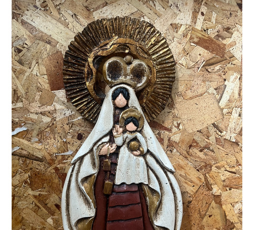 Virgen Del Carmen Original Talla Madera De María Lea Cerda