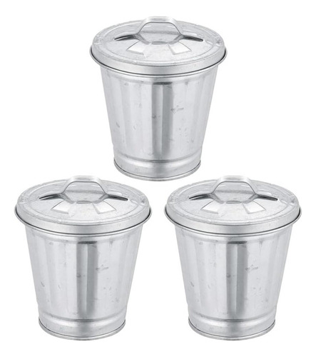 Cubo De Basura Metálico Gadpiparty, Minicubos De Metal, Cubo