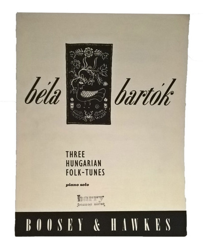 Bartok, 3 Tonadas Folcloricas Húngaras Para Piano, Urtext!!