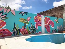 Comprar Murales Pintados Vegetación Naturaleza P Casas\u002Fcomercios