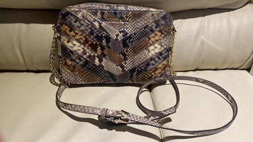 Michael Kors Bolsa Crossbody Animal Print Piel Correa Cadena