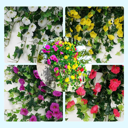 Pulunto, 2 Unidades, Flores Artificiales Para Balcón, Simula