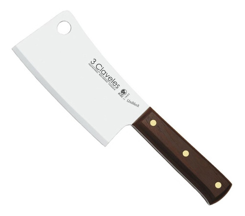 Machete 3 Claveles Inox Mango Madera 16cms Mod 1198