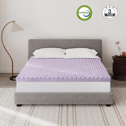 Cubrecolchón Espuma Viscoelástica 5 Cm Lavanda Relajante