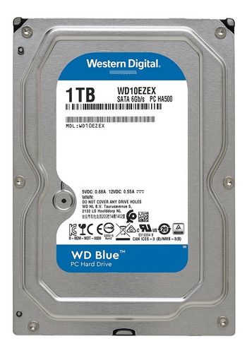 Imagen 4 de 5 de Disco duro interno Western Digital WD10EZEX 1TB plateado