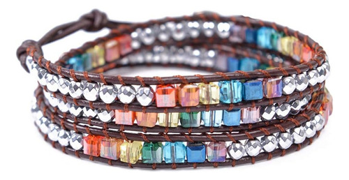 Ygline Pulseira De Couro Multicamadas Estilo Boêmio Feita À