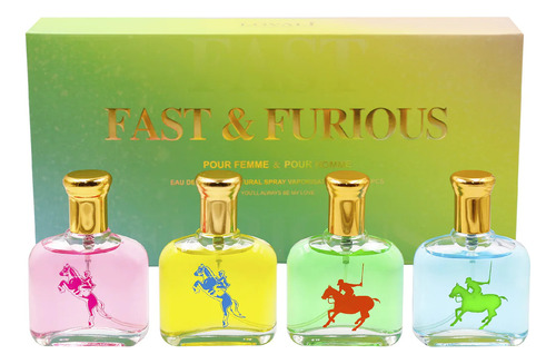 Perfume Luckilily Fast & Furious Unisex 4 Unidades