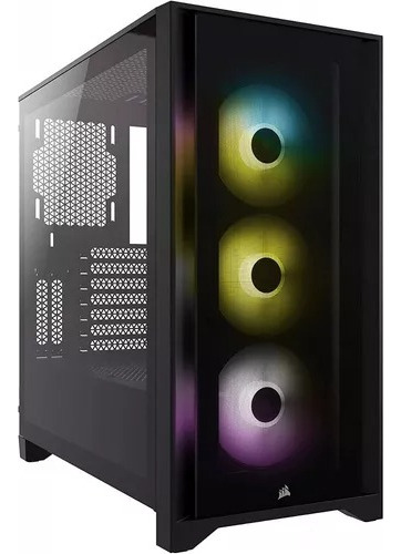 Case Gamer Corsair Icue 4000x Rgb Mid Tower Atx Negro