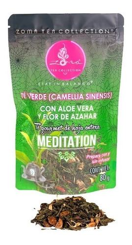 Té Verde Zoma Tea Meditation Mejora La Concentración 80 Gr