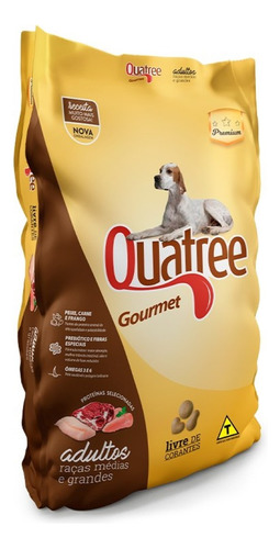 Ração Quatree P/ Cães Gourmet Ad. Raças Médias/grandes 20kg