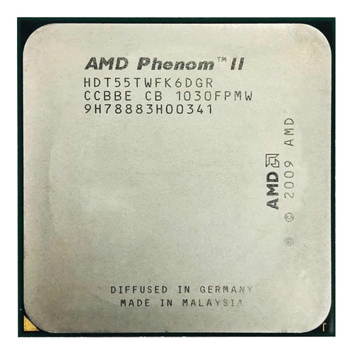 Procesador AMD Phenom II X6 1055T HDT55TWFK6DGR  de 6 núcleos y  3.3GHz de frecuencia