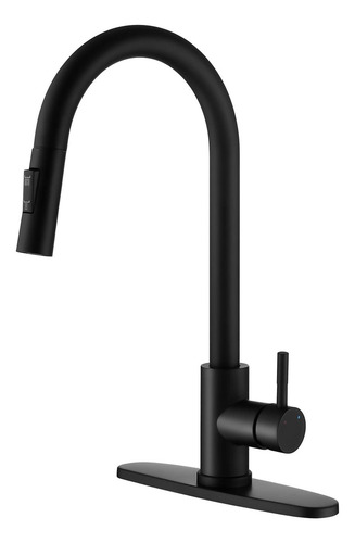 Grifos de cocina, grifos negros mate para fregaderos C