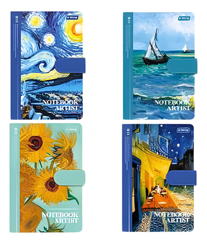 1 Libreta A5cuaderno Económico Profesional Van Gogh Escolar