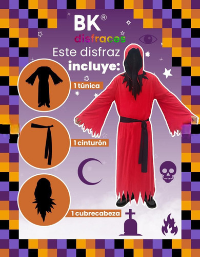 Disfraz Fantasma Unisex Unitalla Rojo Unitalla (Usado)