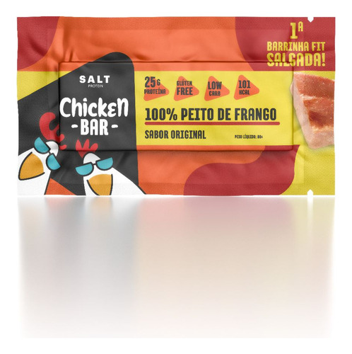 Barrinha De Proteína Salgada Frango 80g - Chicken Bar