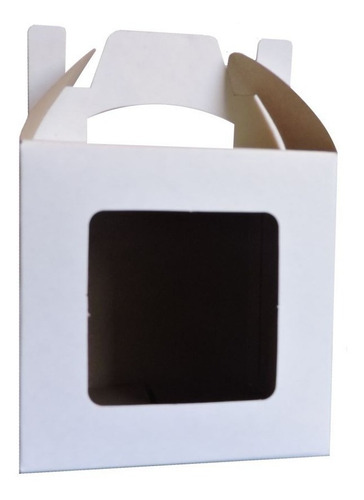 Cajita Feliz Cfz1 Ventana X 100u Packaging Blanco Madera