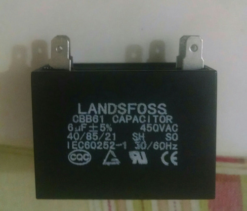 Capacitor 6 Mf 5% Para Ventilador De Aire Acondicionado