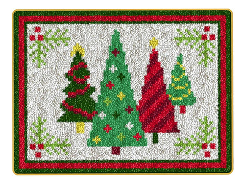 Kit De Alfombra De Gancho De Pestillo Árbol De Navidad