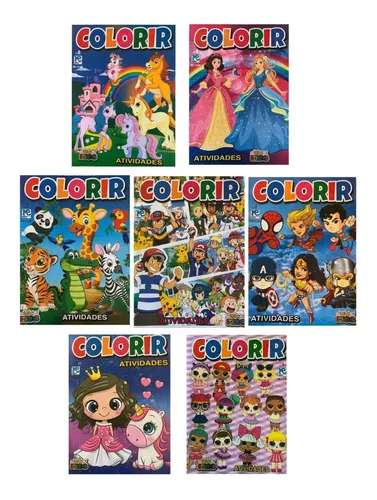 Kit 20 Revista De Colorir Pintar Infantil Desenhar Barato em Promoção na  Americanas