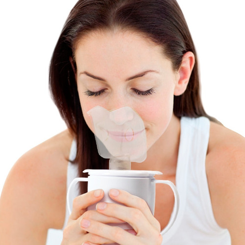 Taza Inhaladora Vapor Personal Sinusitis Congestion Gripa Color Blanco