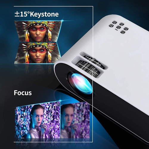 Goodee W18 Proyector 1080p 200 Hdmi, Vga, Usbios/android