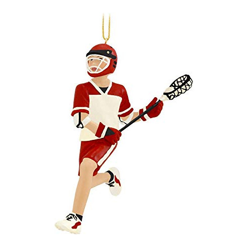 Adorno De Navidad Del Jugador De Lacrosse Niño Atleta,...