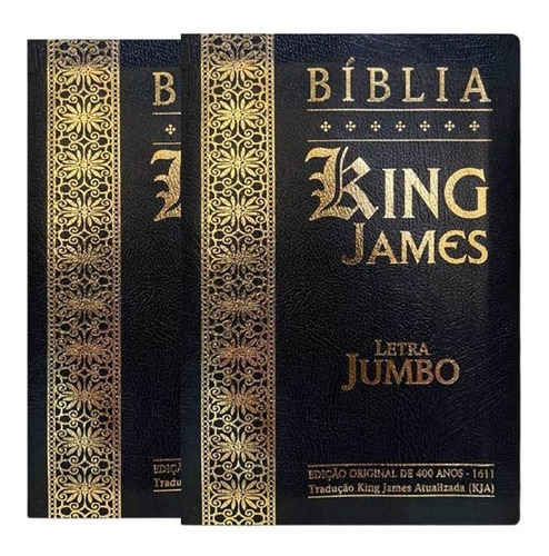 Bíblia Sagrada King James Atualizada Capa Coverbook Letra Jumbo Preta