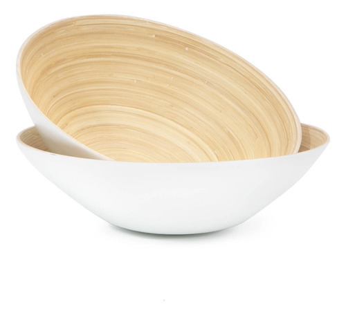 Bowl Cónico Bamboo Gigante Ensaladera De Bambu 33cm