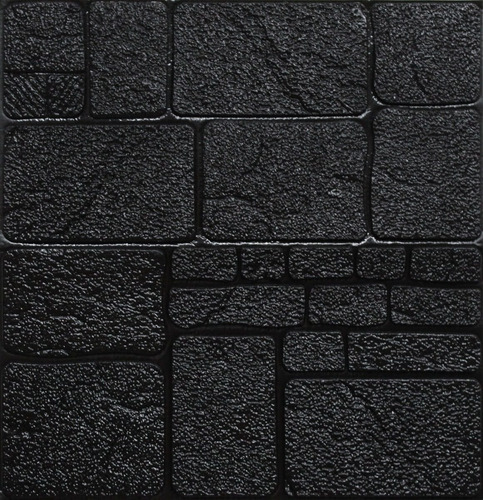 Panel Decorativo Con Relieve 3d, Mod: Caliza Negro