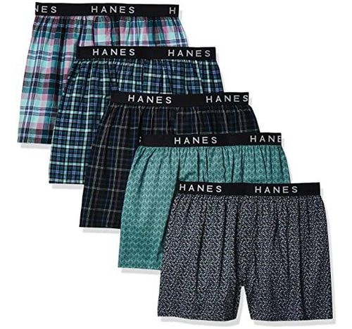 Paquete De 5 Boxer Talla Medium Para Hombre Hanes A