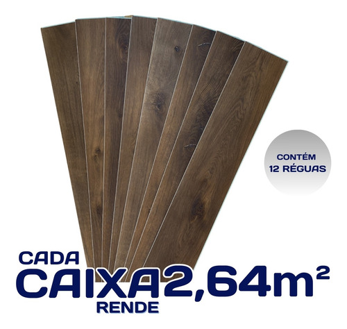 Piso Vinilico Click Spc Clicado Premium Caixa Com 2,64m²