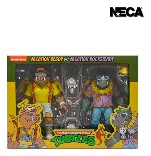 Boneco Tartarugas Ninja Bebop Rocksteady Neca Figure Pack Tm
