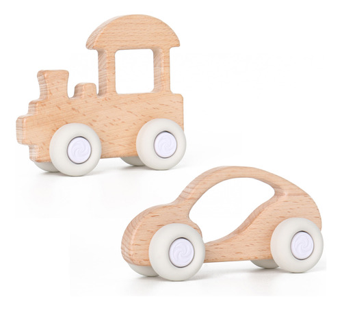 Mini Coches De Juguete De Madera De Haya Para Bebés