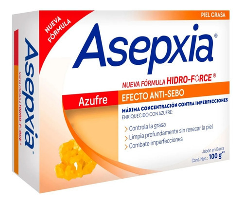 Jabón En Barra Asepxia Azufre X 100 G