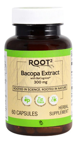 Extracto De Bacopa 300 Mg 60 Cápsulas Para La Salud Mental