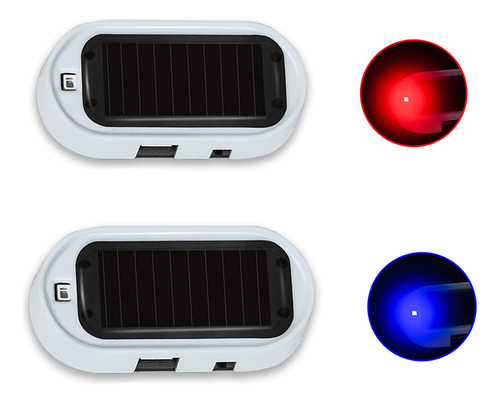 Luces Led De Alarma Ankia 2 Luces Solares Intermitentes