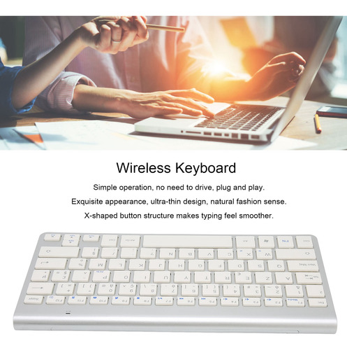 Teclado Inalámbrico Elegante Y Portátil Para Ordenadores De