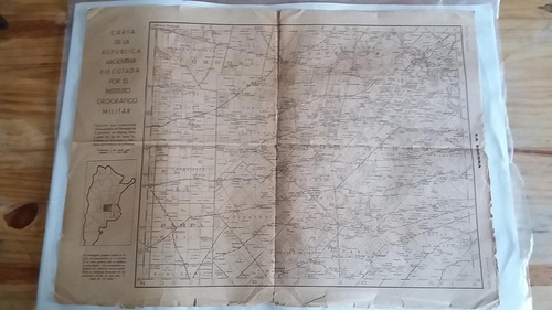 Mapa Inst.geog.militar Diario La Prensa 14 Julio 1932